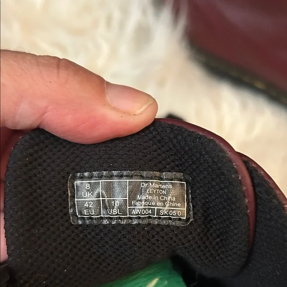 Dr. Marten Leyton Women's 10 Oxblood Red/Burgundy Combat Leather Boots Casual - Picture 5 of 5